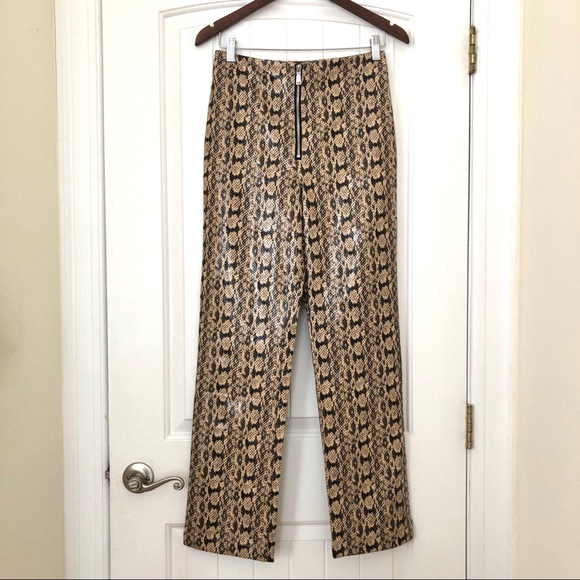 DANIELLE BERNSTEIN Pants - NWOT DBernstein snake print faux leather pants S